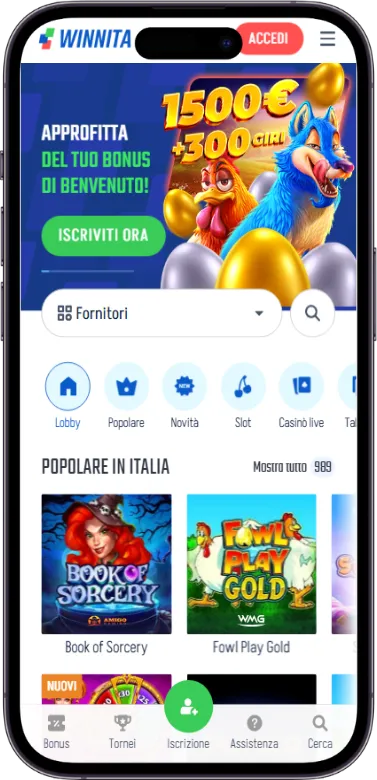pagina iniziale winnita