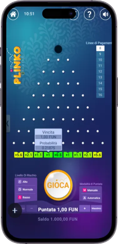 winnita plinko probabilità di cadere